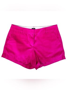 J.Crew Shorts Bright Hot Pink Womens Size 12 Chino 3 1/2 Inch Inseam Re-Imagined